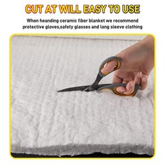 2500F 1/4″ x 16″ x 24″ Ceramic Fiber Insulation Blanket Ceramic Fiber Fireproof