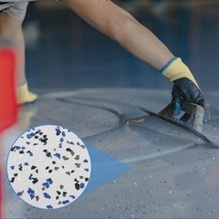 900G/2Lb Blend Decorative Color Chips Epoxy 2Lb, Black, White, Blue, Grey