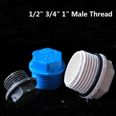 1/2″ 3/4″ 1″ Male Thread PVC Pipe Blanking Plug End Cap Stopper Fitting Plugging
