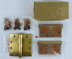 LAWRENCE Bros. (3) BB4101-10 Full Mortise Hinges 4 1/2 X 4 1/2 Satin Bronze NOS
