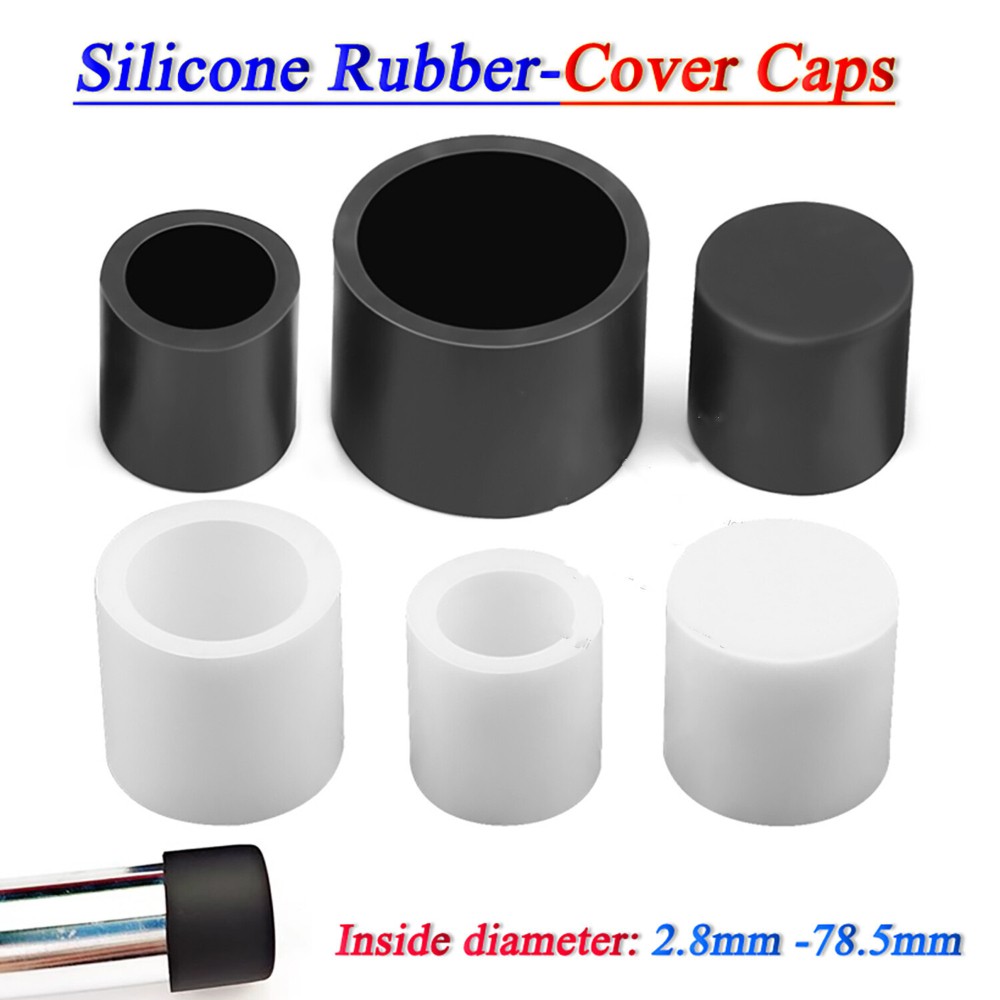 Silicone Rubber Hose End Blanking Cover Caps Cap Heat Resist ID 2.8mm To 78.5mm