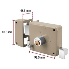 Truper 43582 / CS-70IB – Deadbolt, Left Rim Door Lock Set