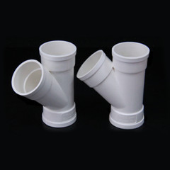 PVC Oblique Tee Connector 45 Degree Tilted Three Way Joints Y Type Pipe fittings