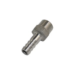 1/4″ Threaded Pipe Fitting – 3/8″ Barb Hose Tail End Connector Stainless NPT 304