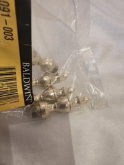 Baldwin Urn Tip Finial Polished Brass Set Of 2 1091-003 For Square Corner Hinge