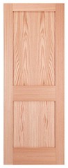 2 Panel Red Oak Mission Shaker Flat Panel Solid Core Interior Wood Doors Door