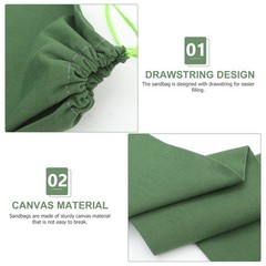 Reusable Canvas Flood Sandbags for Home Flood Protection Durable Green Barrier
