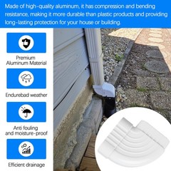 90° Gutter Elbow 2×3 Aluminum Downspout Roofing downspout white