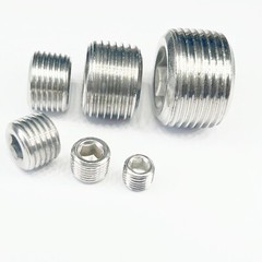 6pcs NPT Plugs 1/16″ 1/8″ 1/4″ 3/8″ 1/2″ 3/4″ Pipe Hex Counter sunk Male Thread