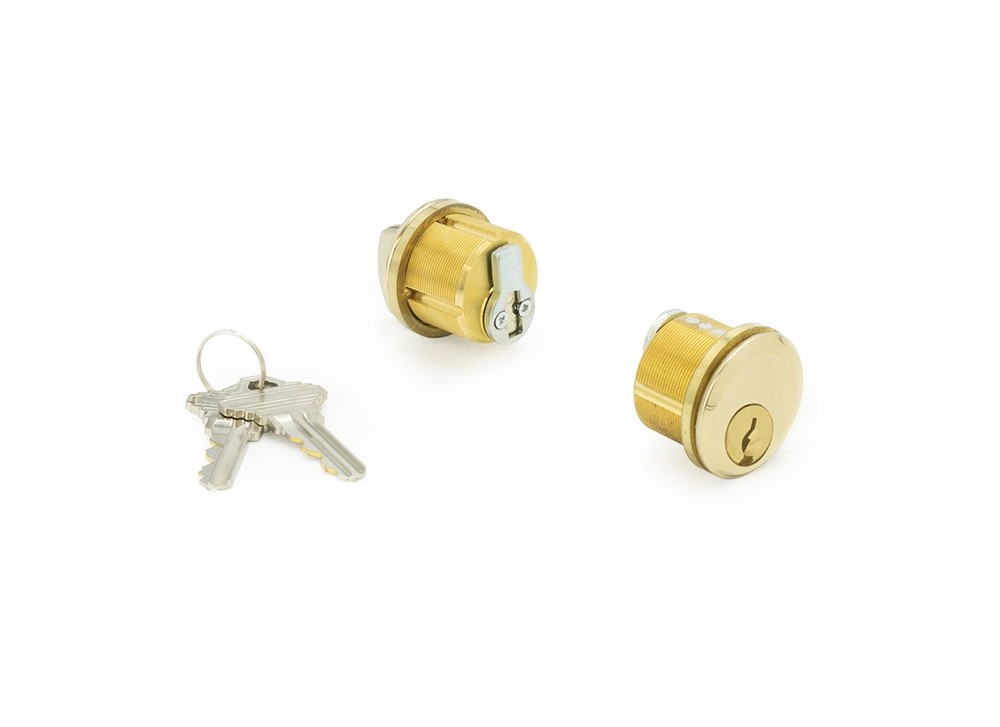 FHC RCT1PB Keyed Cylinder/T-Turn Combo – Polished Brass