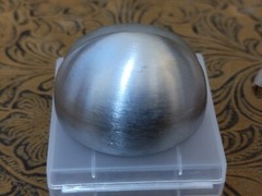 5x NEW Rockwood (?) Satin Stainless Low Profile Dome Floor Door Stops Lot #8 έ
