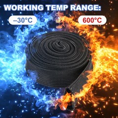 uxcell Insulation Cable Protector,3mm/0.12 Inch-5m/16 Feet High 3mm-5m, Black