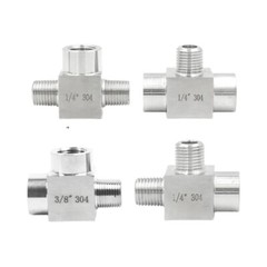 Metal Pipe Fitting Connector Splitter Stainless Steel Pressure Block Tee Ways