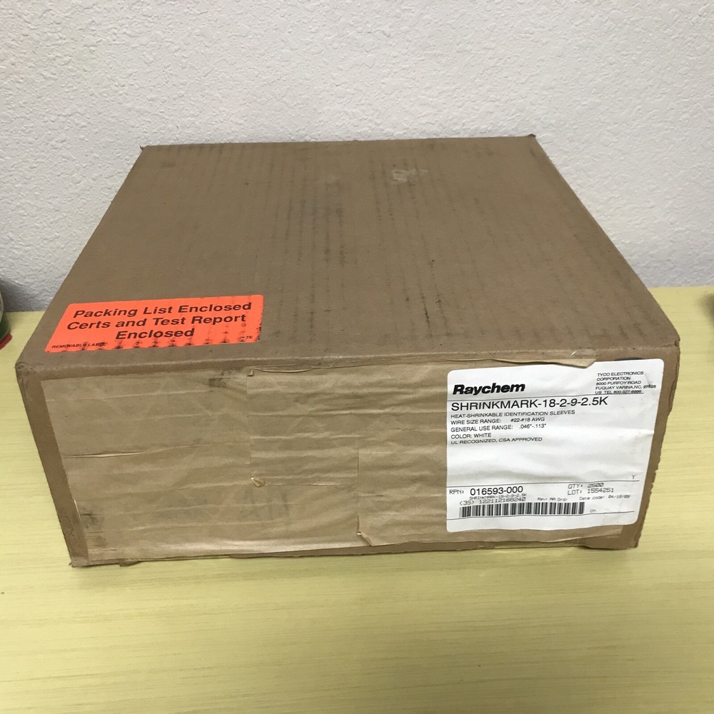2500 Pck! 👀 RAYCHEM 18-2-9 SHRINKMARK HEAT SHRINK IDENTIFICATION LABELS SLEEVES