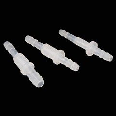 Plastic Bulkhead Connector Straight Barbed Threaded Fitting & Nut Inlet Outlet