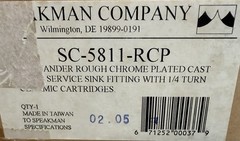 Speakman Service Sink Faucet SC-5811-RCP ( MISSING 2 WASHERS)