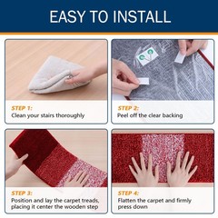 Olanly Stair Treads Non Slip 15Pcs 8 X 30 Indoor Stair Runners For Wooden Steps