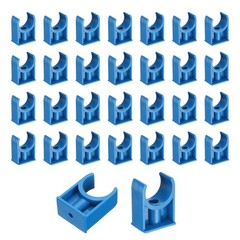 40 Pcs PVC Water Pipe Clamps Clips, U-Shaped Buckles for 3/4″ Size Pipe, Blue
