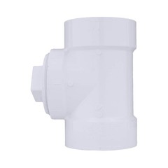 CHARLOTTE PIPE 4 DWV CLEANOUT TEE with Plug 4 Inch ( Each Qty: 1 ), White