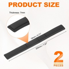 2pcs Car Door Edge Guards Protectors PVC Side Doors Edge Trim Strip Black