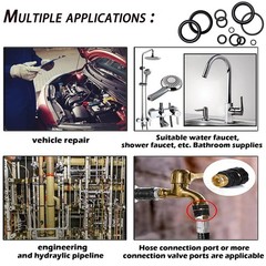 ZDBB 32 Size 1540 Pcs O Rings Assortment Kit Metric Nitrile Rubber black