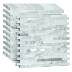 Midcard 10 Sheets Peel & Stick PVC Wall Tile for Kitchen Backsplash