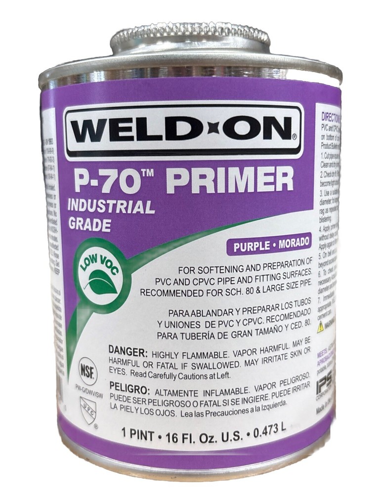Weld-On 13995 P-70 Purple Primer Pvc/Cpvc 1-Pint