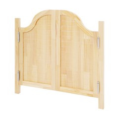 Swing Solid Wood Door Partition Door for Shop Entrance Partition Log Color NEW