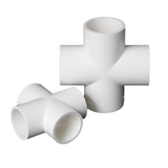 PVC Elbow Fittings 4-Way Pipe Connector 20mm 25mm 32mm 40mm 50mm