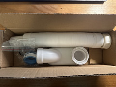 Cinsda Bathtub Shower Drain Pipe, Low Profile Flat 1 1/2 P 1.5 inches, White