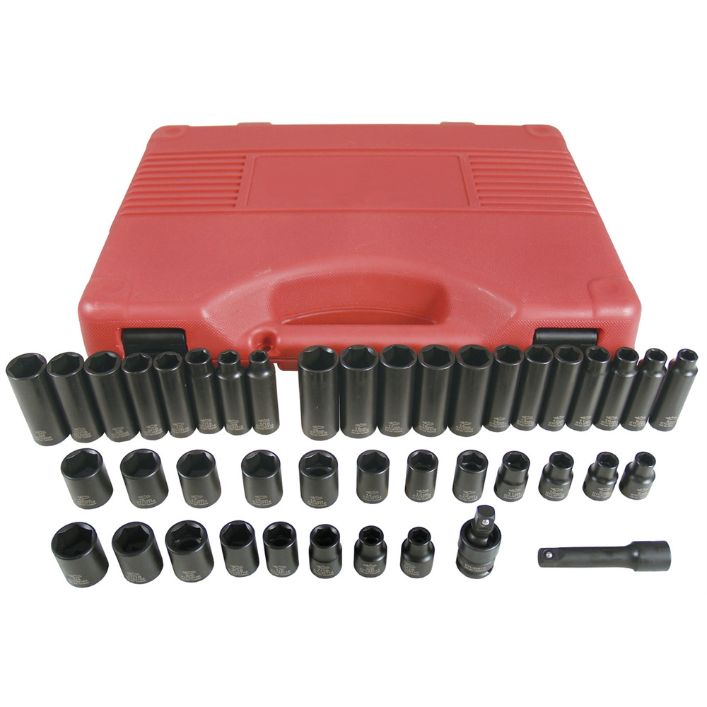 K Tool International Socket Set Impact 42 piece 3/8 in. Dr. SAE and MM 37042