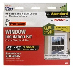Thermwell V73H Frost King 42″ x 62″ Indoor Shrink Window Insulator Kit – 12 Pack