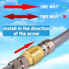 2PCS 3/4 NPT Thread Spring Check Valve, Brass Non Return One Way Horizontal V…
