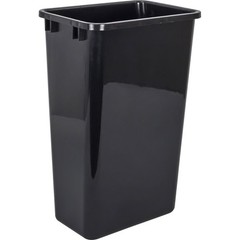 50 Quart Black Kitchen Cabinet Waste Container Trash Can Garbage Bin Replacement