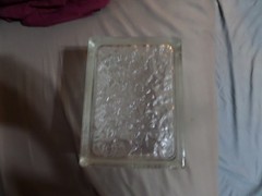 Architectural Glass Icescapes Block Brick 6x8x4 Approx Filters Light has hole in