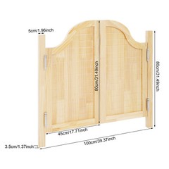 Swing Solid Wood Door Partition Door for Shop Entrance Partition Log Color NEW