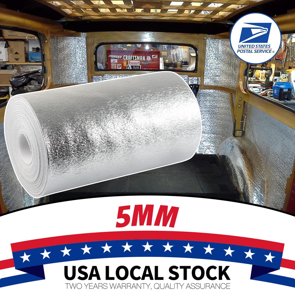 80″x40″ 197MiL Reflective Foam Insulation Heat Thermal Shield Radiant Barrier
