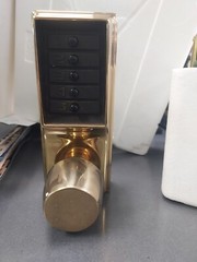 Simplex Mechanical Push Button Lock IBu0227076 PK11 Bright Brass
