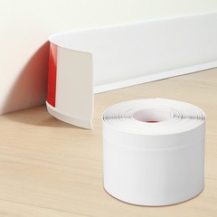 Vinyl Wall Base Baseboard Molding Trim 4″ Flexible Self Adhesive White