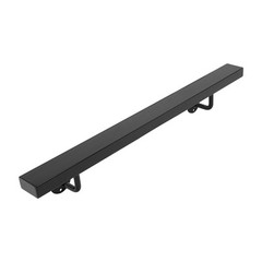 Black Stainless Steel Wall Mount Stair Rail 60in For Wood/Brick/Concrete