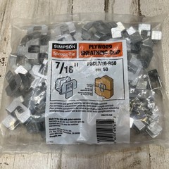 7/16 Plywood Sheathing Clip Simpson Strong-Tie PSCL7/16-R50 Qty Of Clips-50 CPR