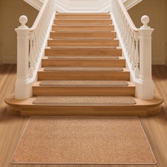 Donjop 24 36 Inch Stair Treads Landing Rug Non Slip Adhesive Peel And Stick