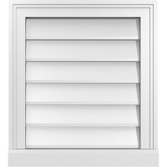 Ekena Millwork 18W X 20H Vertical Surface Mount Pvc Gable Vent Non-Functional