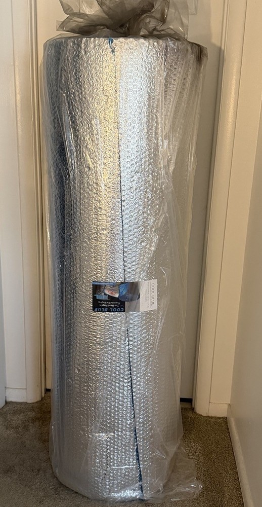 Cool Blue Reflective Insulation Bubble Wrap. 5 Feet X 125 Feet. 625 Sq Ft
