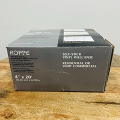 NEW Roppe 4 In. x 20 Ft. Roll Almond Vinyl Self-Stick Wall Cove Base HC40C53S184