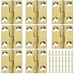 Piutouyar 8 Pack Butt Hinge 1 Inch Mini Solid Brass Hinges for Small Cabinet,…