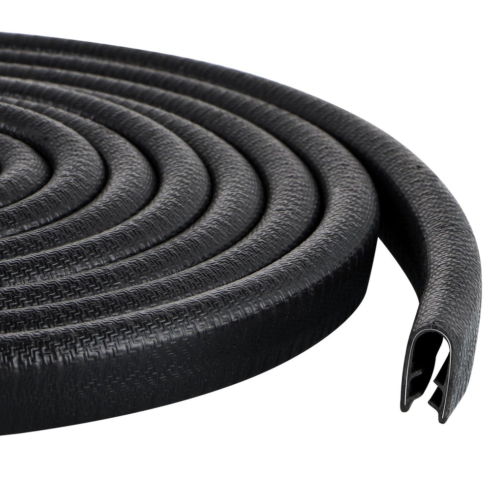 Sanbege Rubber Edge Trim Guard 10ft/3m, Adhesive Free 120″ L x 0.44″ W, Black