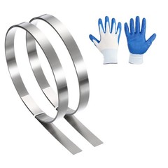 2 Pcs 0.4in x 3.3ft Stainless Steel Flashing Roll, 0.1mm Metal Roof Panels