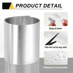6in x 3.3ft Aluminum Flashing Roll, 0.8mm Metal Roof Panels for House Repair