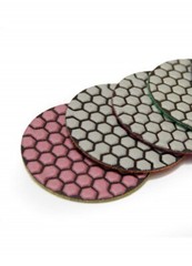 6 Inch 3 Step Diamond DRY Polishing Pads Quartz Quartzite Stone Dekton ceramic